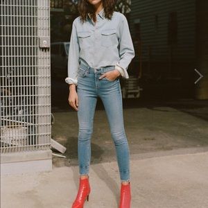 Rag & Bone high rise ankle skinny